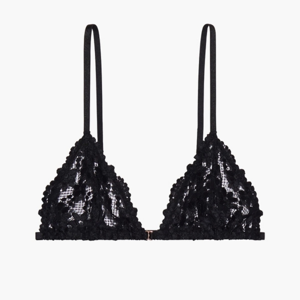 Savage x fenty daisy lace bralette- black caviar